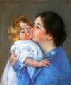 ベイビー・アンにキスを 母親の子供たち メアリー・カサット